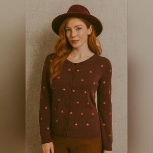 Baxter and Wells Pumpkin Cardigan Sz XL